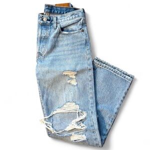 Levi’s women’s distressed 501 90s jeans
